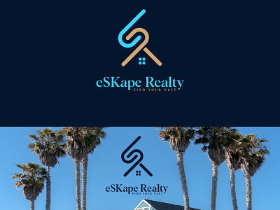 eskape realty logo best logo branding design flat logo flat logo design graphic design illustration logo minimal minimalist logo modern logo motion graphics