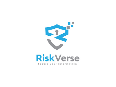 RiskVerse Security best logo creativelogo design flat logo flat logo design graphic design illustration information logo minimal minimalist logo modern logo security logo security sheild