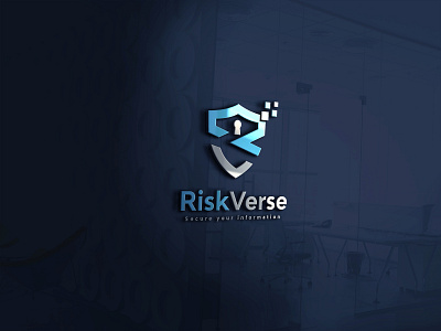 RiskVerse Security logo best logo design flat logo flat logo design illustration logo minimal minimalist logo modern logo ui