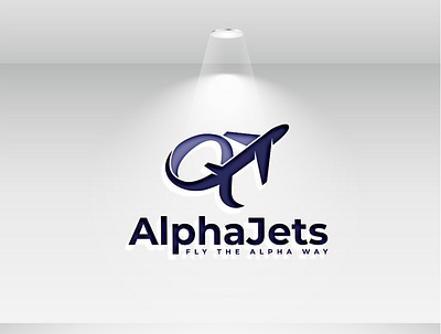 AlphaJets Airways best logo design flat logo flat logo design illustration logo minimal minimalist logo modern logo