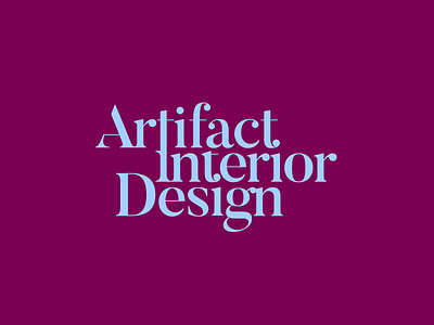 Logo branding v0.3 • Artifact Interior Design art bold brand brand identity clean colorful contrast creative design font layout lettering logotype modern serif text typography