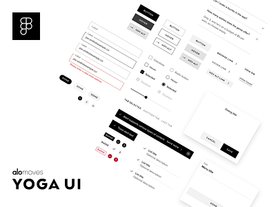 Yoga UI design system accordion alert app buttons checkbox components dialog elegant figma forms library link list modal pattern library radio button simple styles toast website