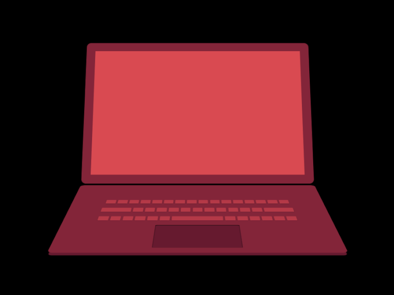 Laptop illustration & animation - 100% CSS and JS animation code css illustration laptop
