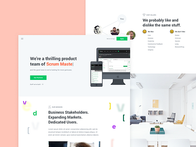 Hiring / Labs Website (Client and copy hidden) clean playful website white
