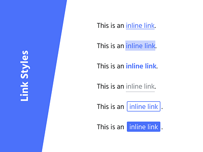 Inline link styles exploration formatting hyperlink inline link text type