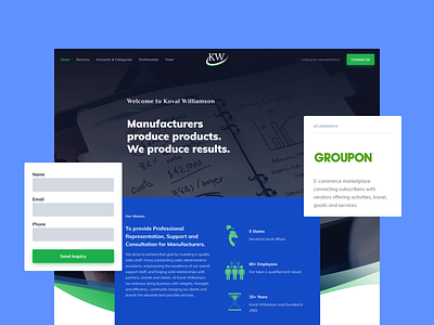 Landing page • Koval Williamson