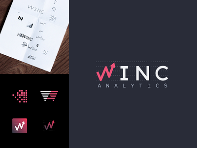 Logo branding design • Winc Analytics