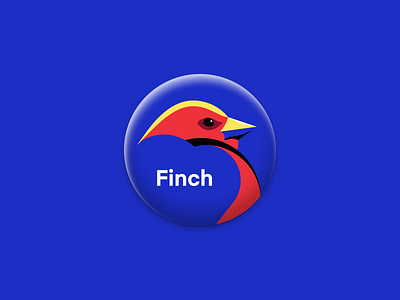 Finch illustration • camp name pin