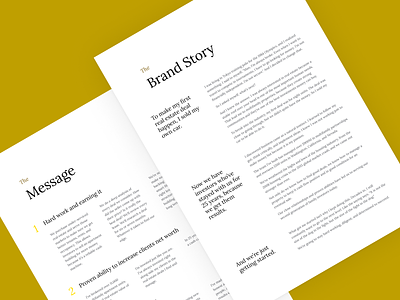 Brand messaging documents • Elan Multifamily Investments black and white branding clean design doc elegant layout light print serif simple story typography