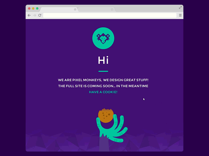 Have a cookie! animation gif portfolio ui ux web design website
