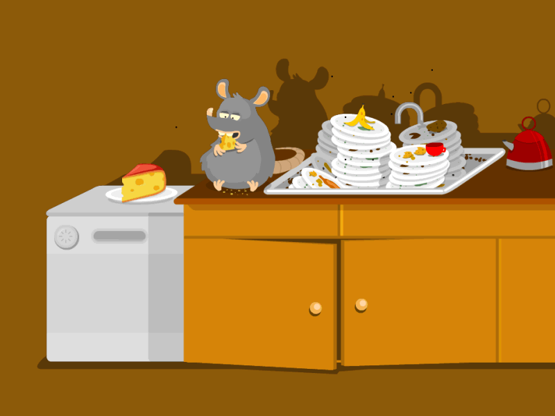 Rat animation character illustration infographic motion rat