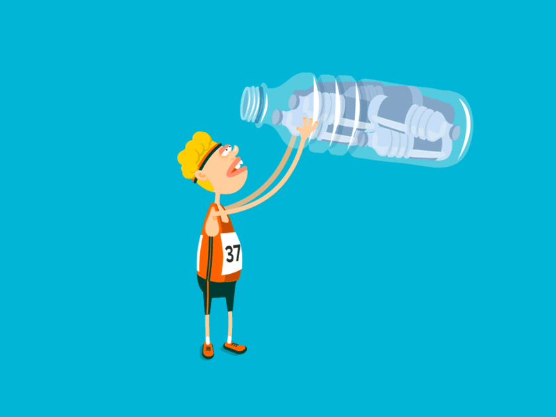 plastic bottle animation bottle character illustration infographic motion water
