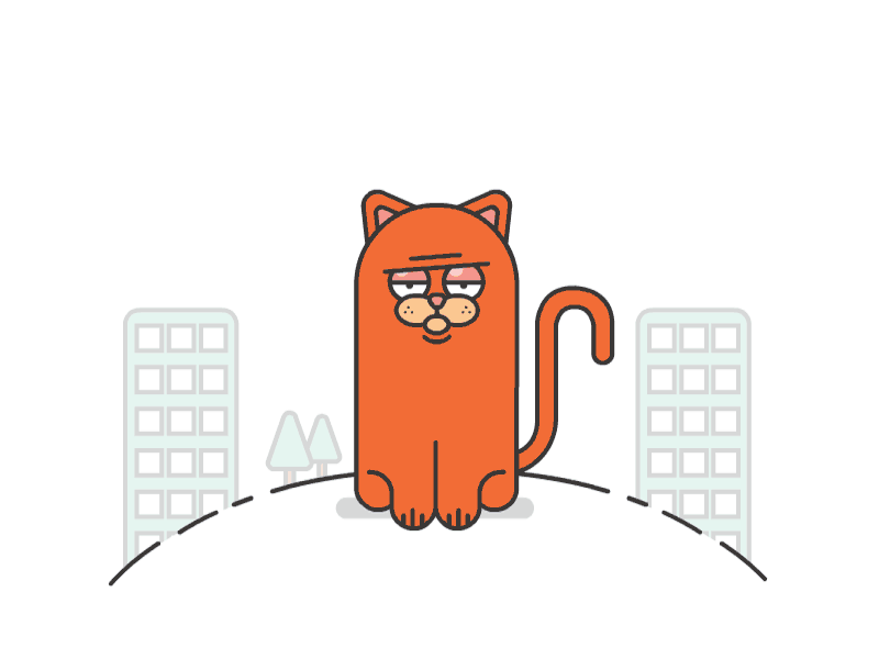 scepticat animation cat character flat illustration money motion vector