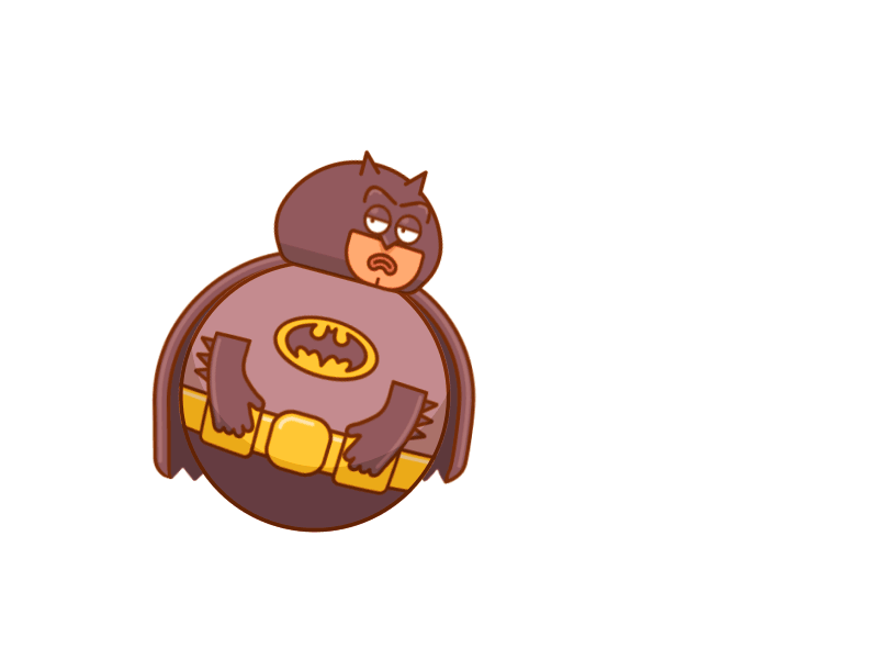 BB-BATMAN 2d after effects animation bat batman bb 8 superhero walk cycle