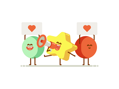 Spread The Love! 2d cute flat illustrator love vector