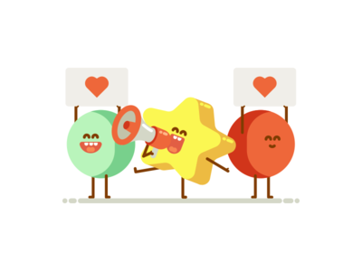 Spread The Love! 2d cute flat illustrator love vector