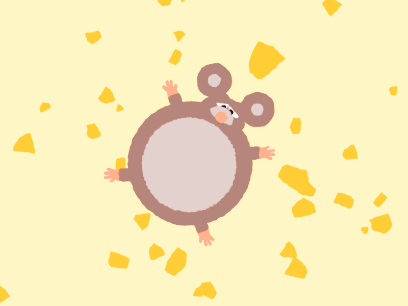 Cheese overload! 2d 3d after effects animation cheese cute pizza rat
