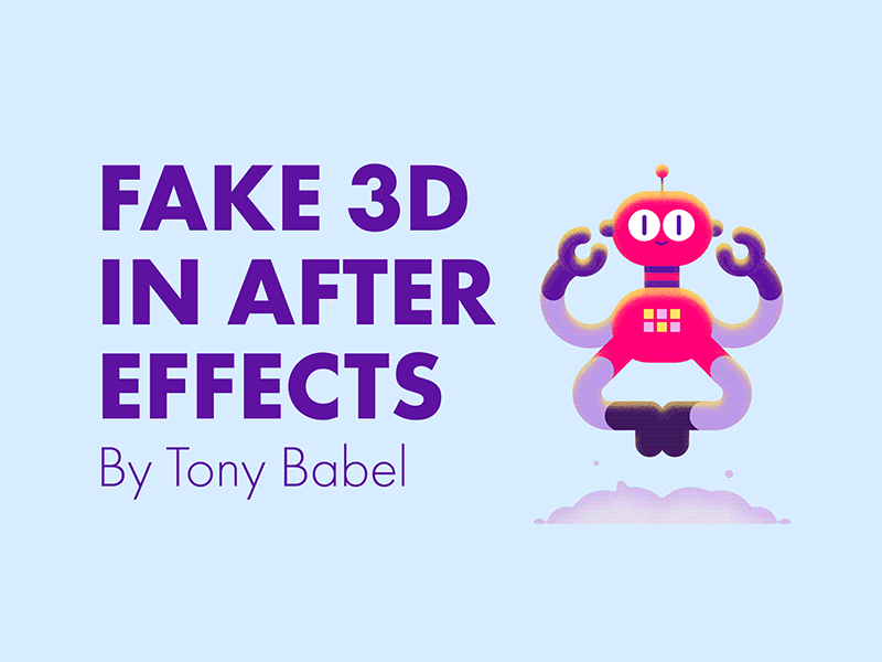 AE tutorial - Fake 3D 2d 2d animation animation faux 3d gif process robot roboto tutorial