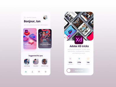 Network for designers UI app app design branding design graphic design network ux