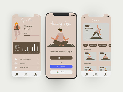 Healing Yoga App UI