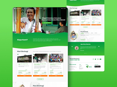 Landing Page Website Nonprofit Organization design landing page ngo npo ui uiux ux website website design