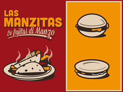 Fajitas & co brown food hamburger illustration illustrator man mexican mexico mustache red sandwich tex vector yellow