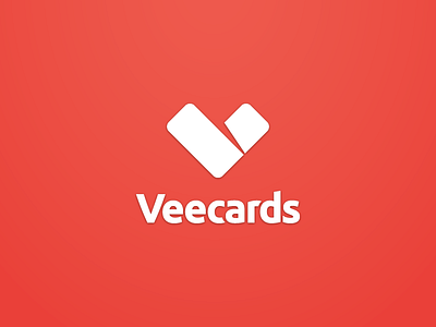 Veecards Brand Identity android app brand cards contacts digital iphone logo v