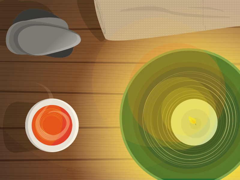 Wellness wood texture wellness spa candle sauna beauty relax illustration vector zen