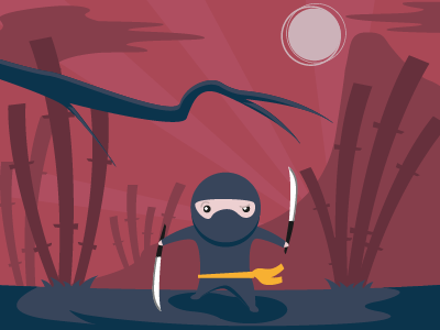 It's ninja time comic graphic illustration ninja vector