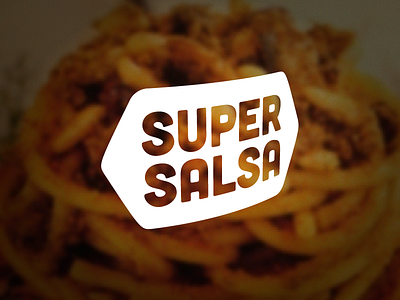 Super Salsa logo 3d blur cubano label logo lost type pasta salsa sauce tag