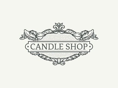 Candle Shop candle engraving identity logo old shop