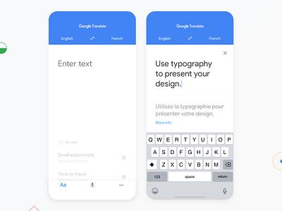 Google Translate app design google interface iphone minimal redesign translate typography ui ux white