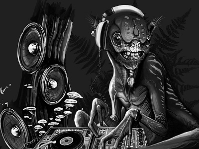 Full image of DJ design digital illustration ui ux