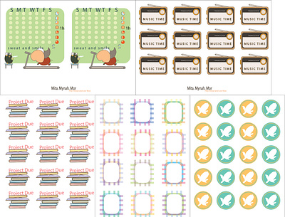 Planner Stickers design illustration planners