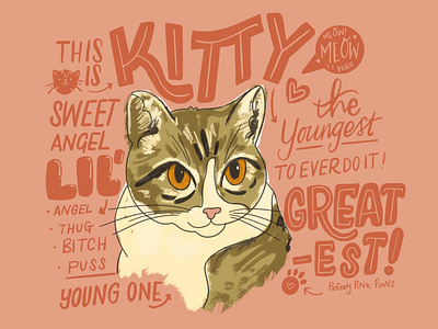 Kitty HOMwork - Pet Illustration