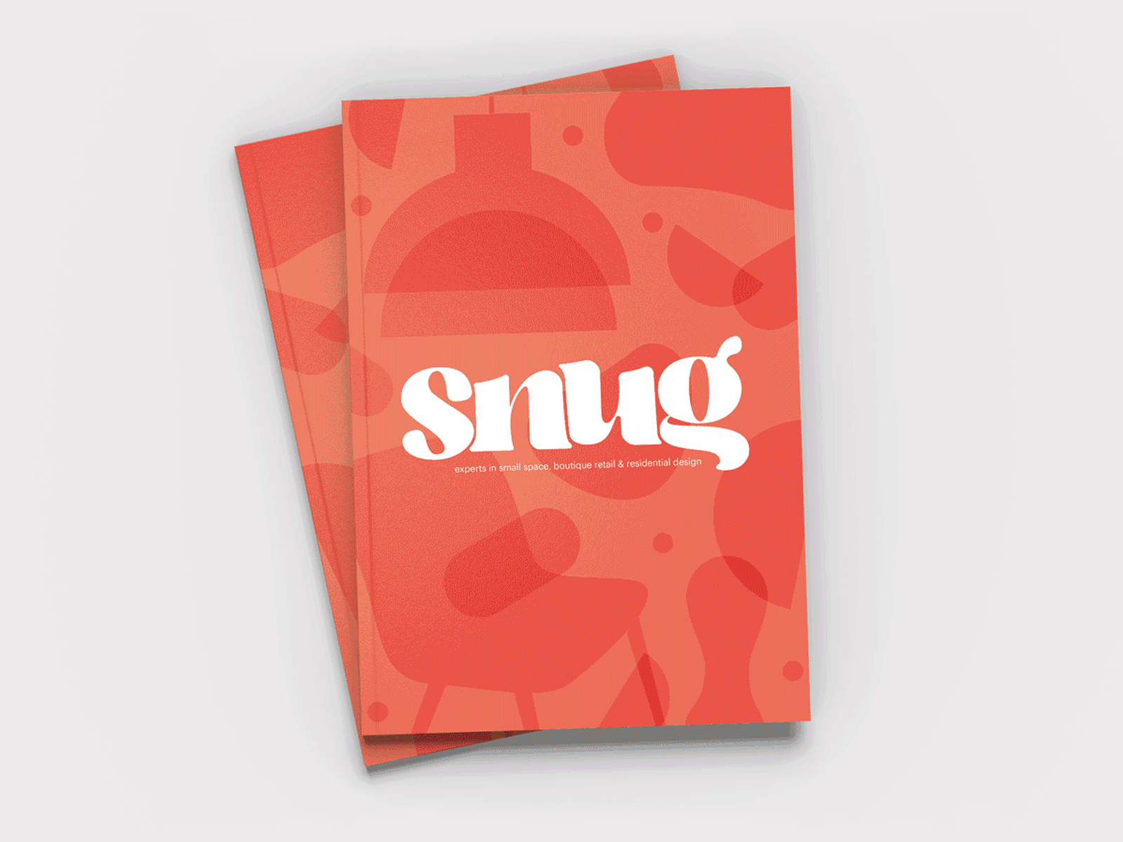 Snug Interior Design Brochure animated gif bold colors brand branding and identity brochure colour flat illustration furniture icon illustration interior design large type logo logotype magazine mid century stationery type typography vector