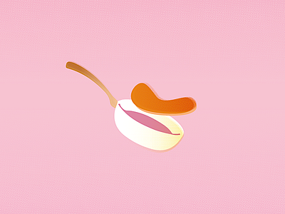 Pancakes! colour flip gradient halftone icon illustration logo pancake pink symbol vector