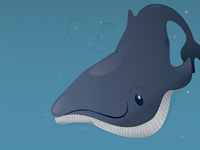 Whaley animal blue childrens gradient illustration sea texture vector whale