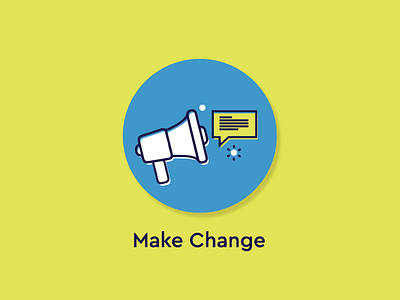 Make Change Icon circle colour flat icons illustration line logo ui vector wayfinding web