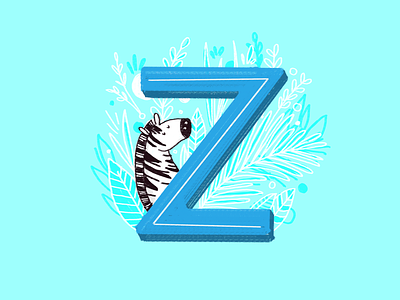 36 days of type - Z 36 days of type alphabet animals hand drawn hand lettering ilustration kidlit type typography zebra