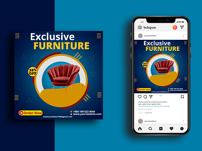 Furniture- Facebook post design- Instagram ad design