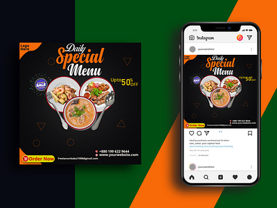 Food - Instagram post design - Facebook ads design