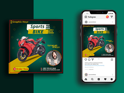 Bike - Instagram post design - Facebook ads design