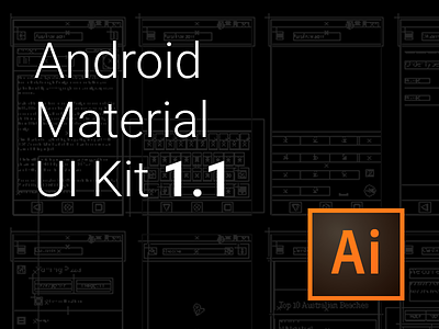 Android Material UI Kit - .ai adobe illustrator android material interface kit