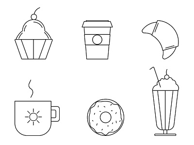 Coffee time icons adobe illustrator flat icon icon set illustration logo minimal vector