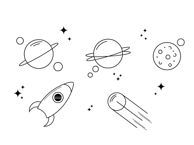Space icons adobe illustrator flat icon set illustration logo space vector