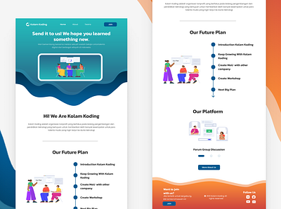Community Landing Page - Kolam Koding design illustration landingpage ui ui design uiux web webdesign