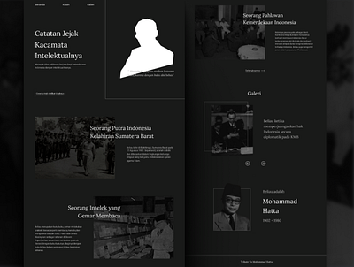 Indonesia Independence Day: Tribute to Mohammad Hatta darkmode hero independence independenceday indonesia indonesian landingpage tribute ui ui design uiux vintage web webdesign website