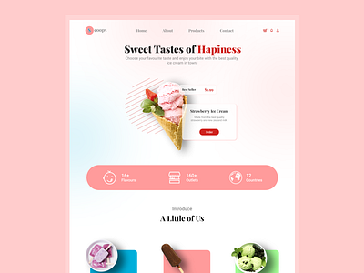 Ice Cream Shop: Colorful Landingpage