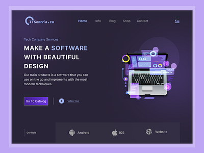 ITSomnia.co: Technology Company Landingpage Design
